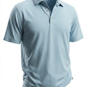 Peter Millar Blue Striped Polo Shirt - Men’s